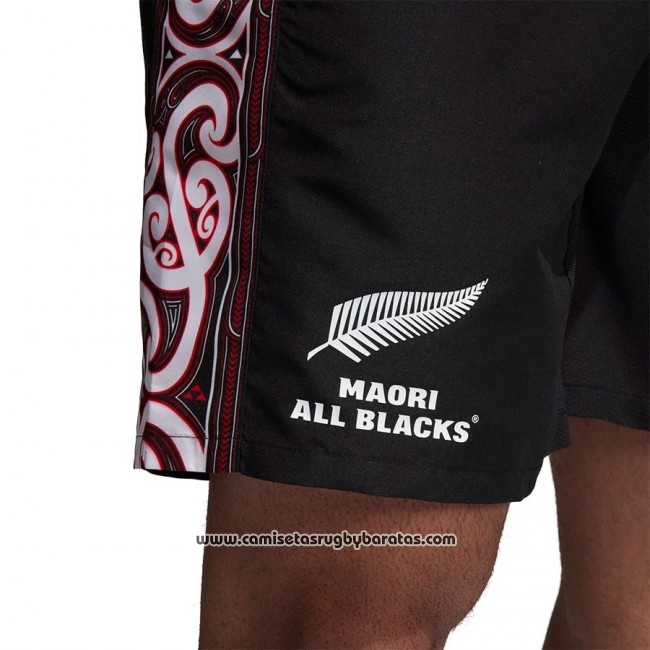Pantalones Cortos Nueva Zelandia All Blacks Maori Rugby 2018 Negro